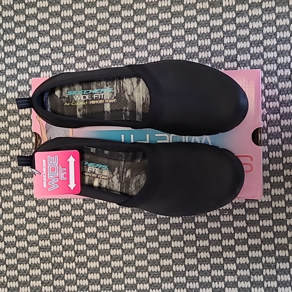 Skechers Faux Leather Slip-ons